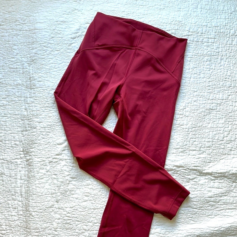 Lululemon leggings, size 8, dark rose color